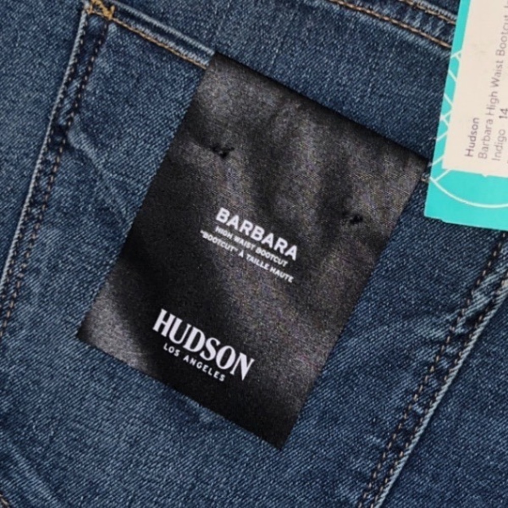 Hudson Barbara High Waist Bootcut Jeans Size 32 Cyclone Dark Wash Indigo Denim - Picture 3 of 16